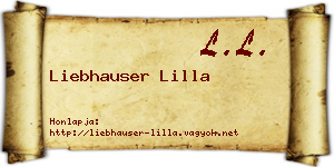 Liebhauser Lilla névjegykártya
